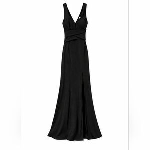 Emerald Sundae Black Formal Prom Evening Gown Slit XS
